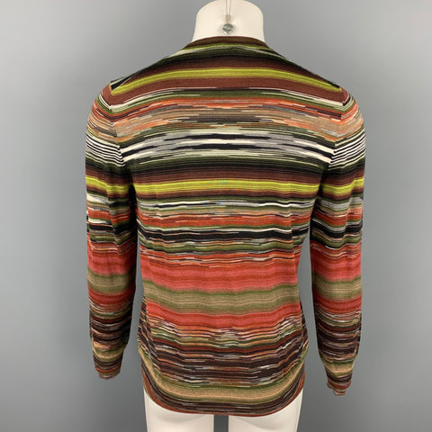 MISSONI Size S Multi-Color Stripe Cashmere / Silk Crew-Neck Pullover Sweater