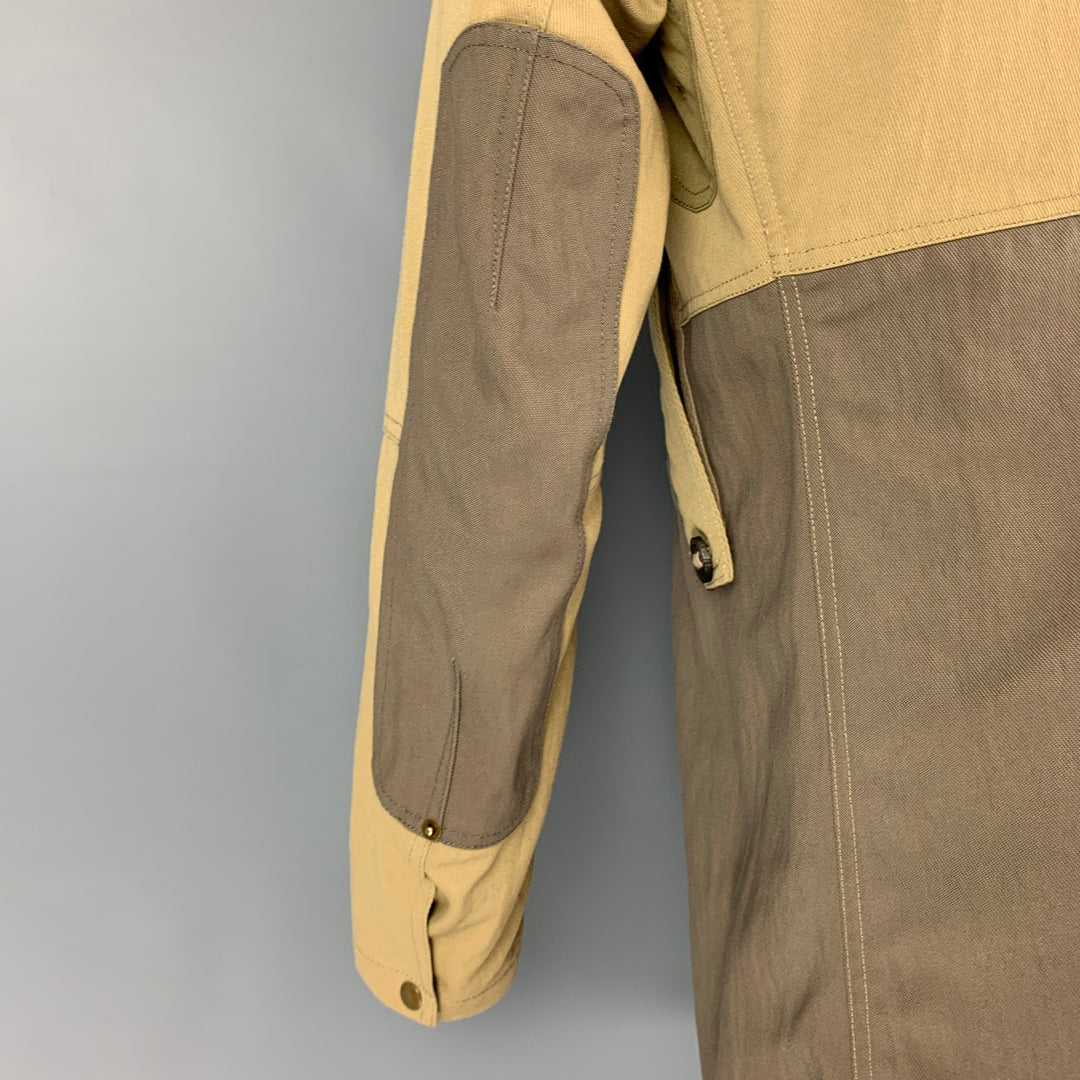 J. LINDEBERG Size M Khaki Brown Color Block Nylon Coat