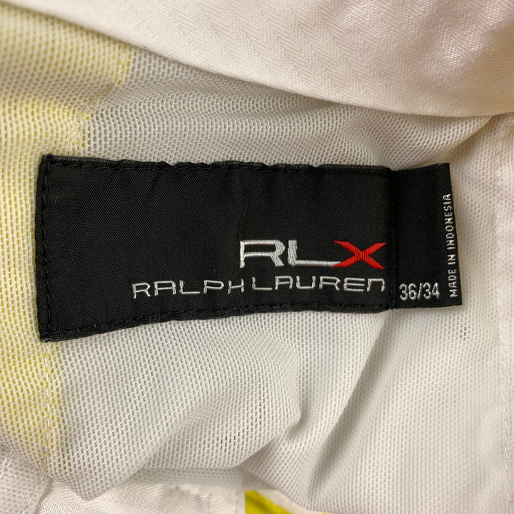 RLX by RALPH LAUREN Talla 36 Pantalones casuales con cremallera y poliéster amarillo