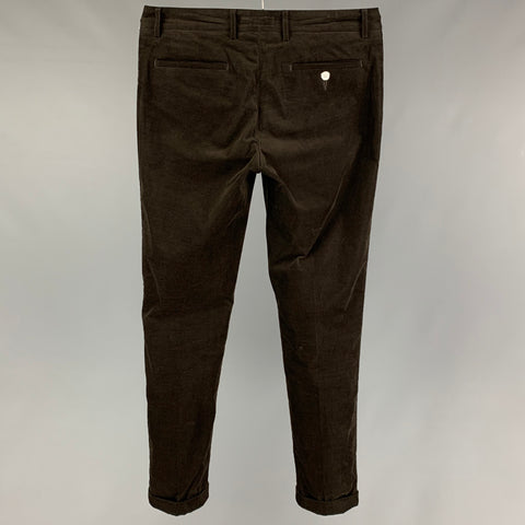 LIDEAL Size 29 Brown Corduroy Flat Front Casual Pants