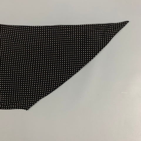 SAINT LAURENT Black White Polka Dot Silk Shawl