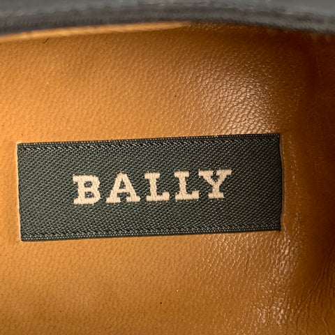 BALLY Bice Size 8 Black Patent Leather Lace Up Shoes