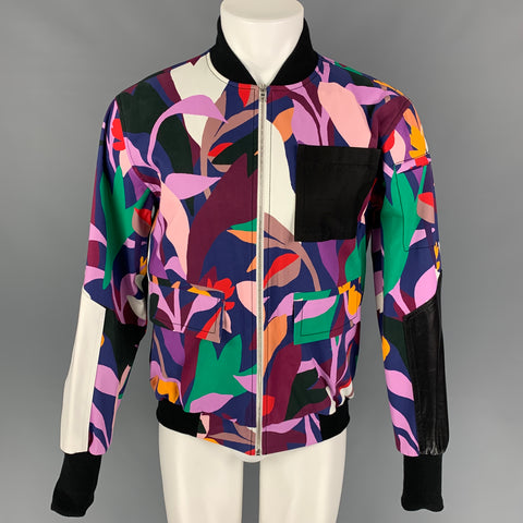 PRABAL GURUNG Size XS Multi-Color Cotton Blend Bomber Jacket