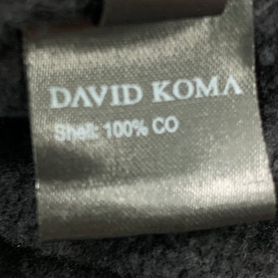 DAVID KOMA Size XS Black Cotton Embroidered Sweatshirt Pullover