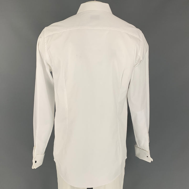ETON Size L White Cotton Tuxedo Long Sleeve Shirt
