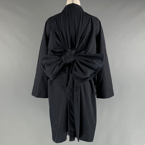 BENJIMU Size XS Navy Cotton Kimono Coat