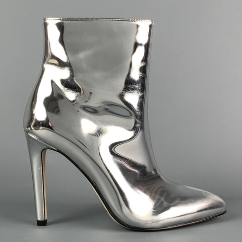 MICHAEL by MICHAEL KORS Size 7.5 Silver Leather Metallic Boots