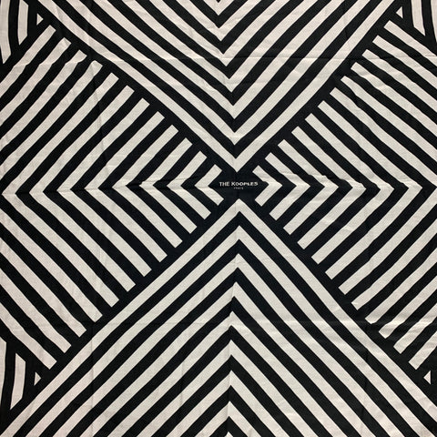 THE KOOPLES Black White Stripe Scarf