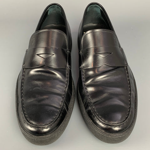 TOD'S Mocasines sin cordones con correa Penny de cuero negro talla 8