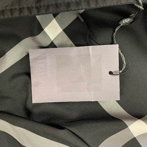 ALEXANDER McQUEEN FW 18 Size 38 Black White Window Pane Belted Trenchcoat