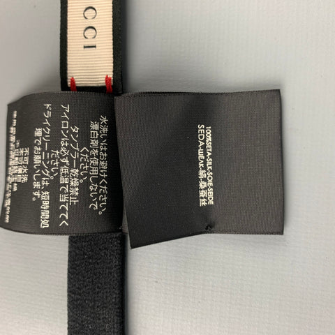 GUCCI Black Silk Bow Triangle Tie