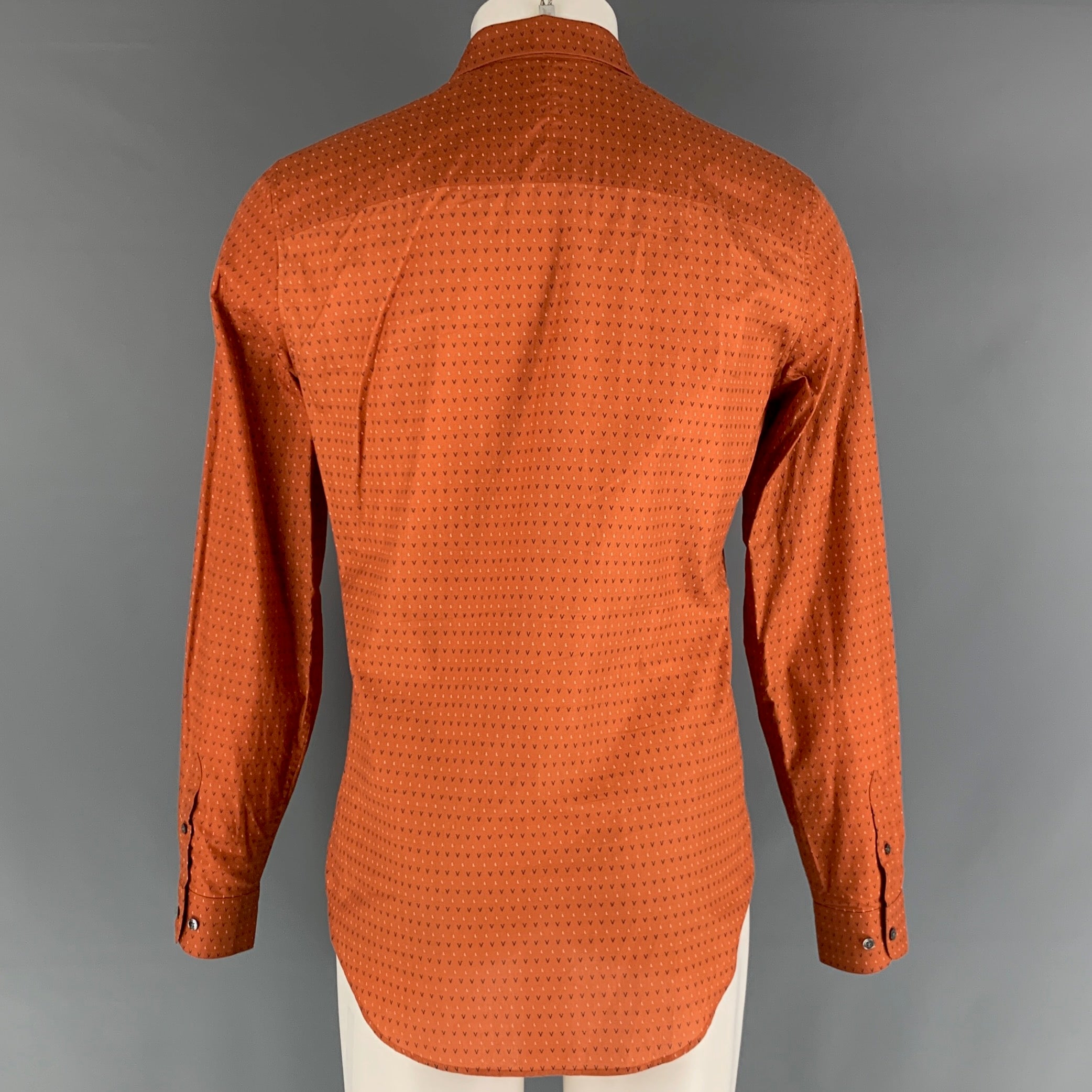 LOUIS VUITTON Size M Orange Logo Long Sleeve Shirt – Sui