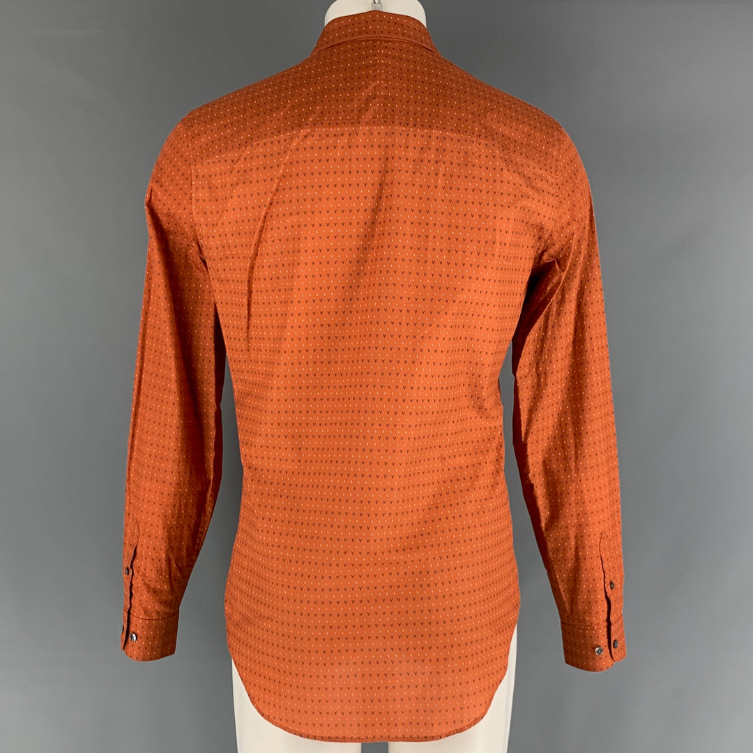 LOUIS VUITTON Size M Orange Logo Long Sleeve Shirt