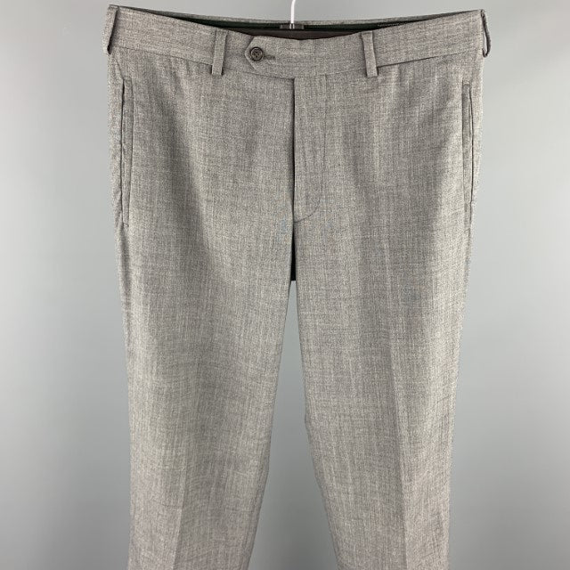 PRADA Size 31 Grey Wool Blend Zip Fly Dress Pants