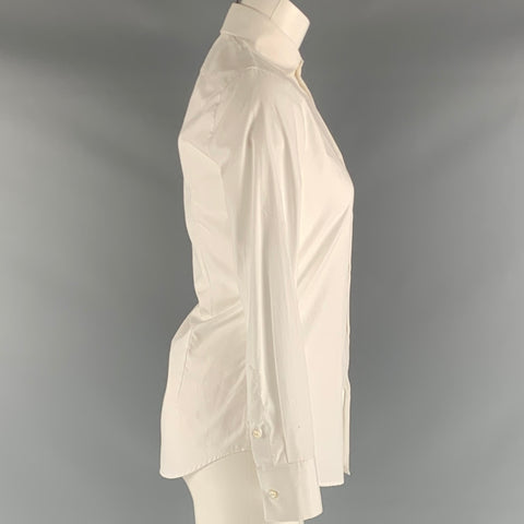 DSQUARED2 Size S White Cotton Textured Button Up Shirt