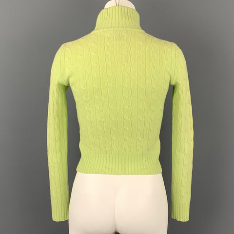 RALPH LAUREN Black Label Taille S Pull en Cachemire Chartreuse