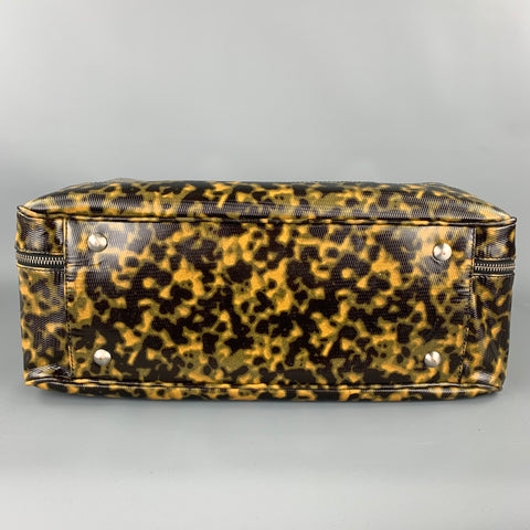EMPORIO ARMANI Olive Camouflage Patent Leather Luggage / Briefcase
