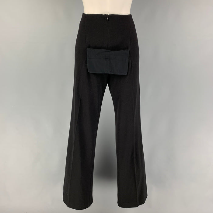 JEAN PAUL GAULTIER Size 8 Black Wool Polyamide Dress Pants