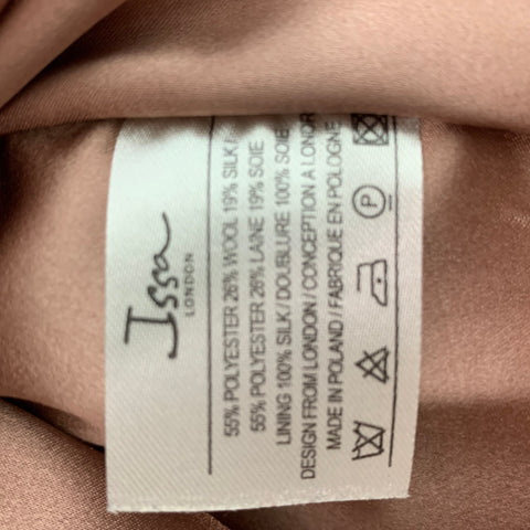 ISSA Size 8 Green Brown &  Green  Polyester Blend Tapestry Below Knee Cocktail Dress