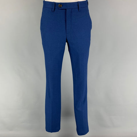 TED BAKER Talla 34 Traje con solapa de muesca en mezcla de poliéster y lunares azules