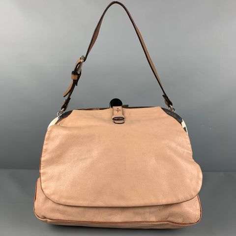 MARNI Taupe Leather Side Flaps Shoulder Bag