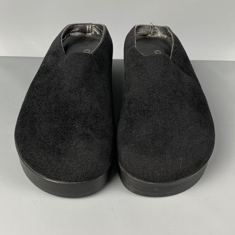 GUCCI Size 12 Black Fabric Slip On Loafers