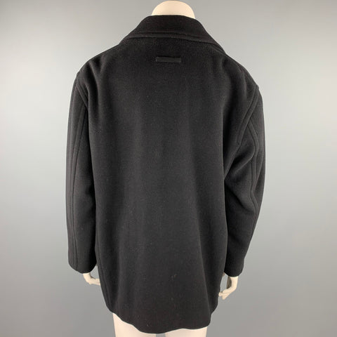 JEAN PAUL GAULTIER CLASSIQUE Taille 10 Manteau ouvert en laine noire mélangée
