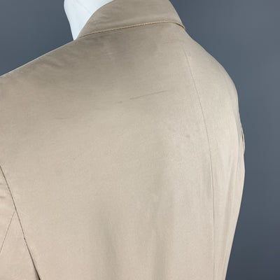 PRADA Size 38 Khaki Beige Cotton Blend Notch Lapel Sport Coat