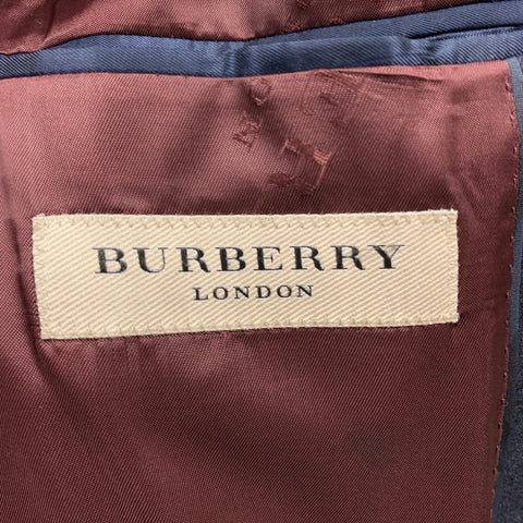 BURBERRY LONDON Size 42 Regular Navy Wool Notch Lapel Suit