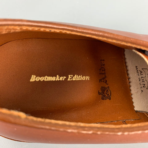 ALDEN Bootmaker Edition Talla 6.5 Zapatos con cordones de cuero tostado 9528