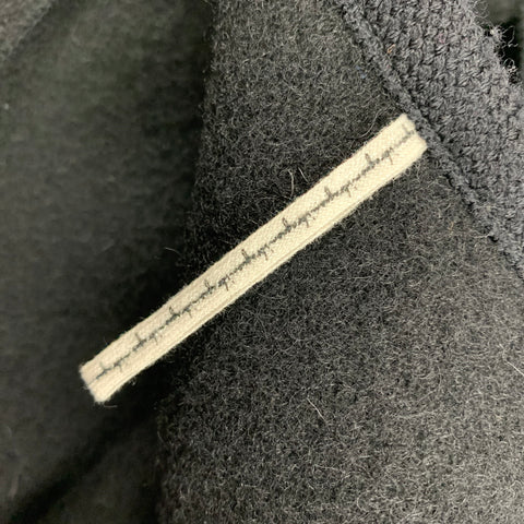 MS BRAQUE Size 38 Black Textured Wool Button Down Vest