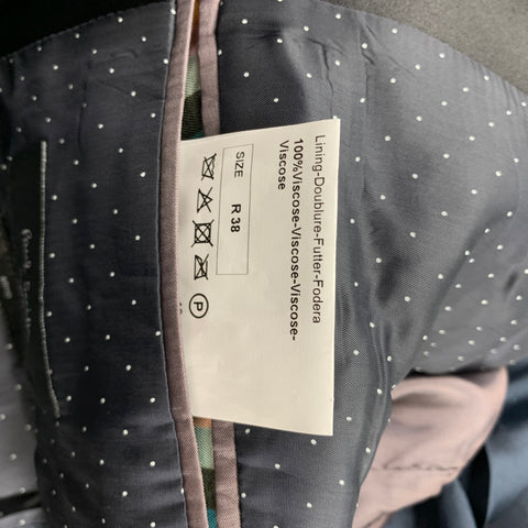 PAUL SMITH Soho Talla 38 Esmoquin regular de un solo botón en mezcla de lana negra y plateada