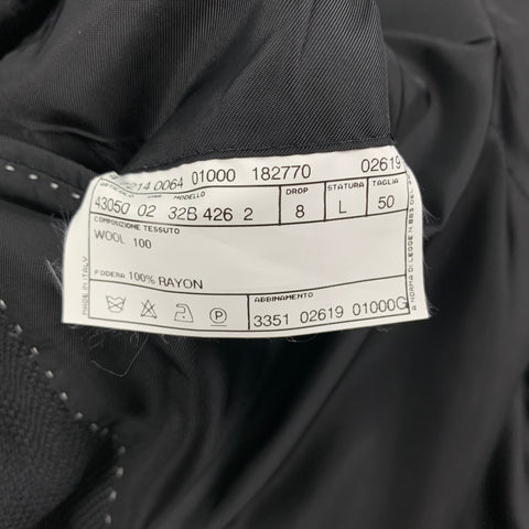 PAL ZILERI Size 40 Black Textured Wool Sport Coat