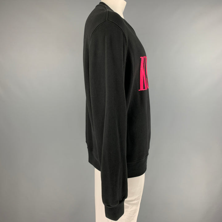 AMIRI Size XL Black Graphic Cotton Crew-Neck Sweatshirt