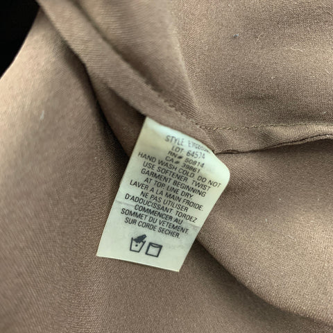 ELIE TAHARI Blusa camisola de seda marrón talla S
