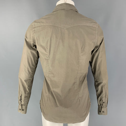TOMAS MAIER Size S Olive Button Down Long Sleeve Shirt