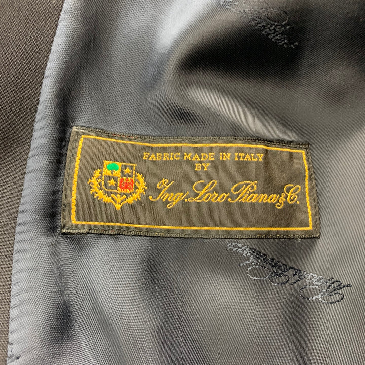 BROOKS BROTHERS par LORO PIANA Taille 2 Veste à double boutonnage en laine marine