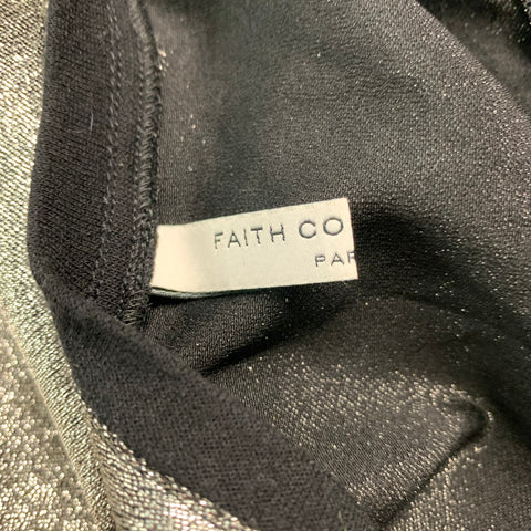 FAITH CONNEXION Size S Silver Metallic Silk Blend Tank Top
