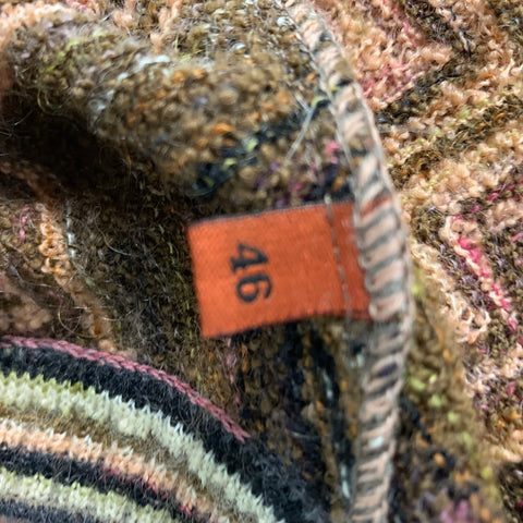 MISSONI Size 10 Multi-Color Wool Blend Knitted Dress Top