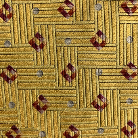 ERMENEGILDO ZEGNA Yellow Brown Rhombus Tie