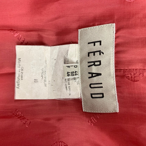 FERAUD Size 12 Pink Cashmere Notch Lapel Jacket Blazer