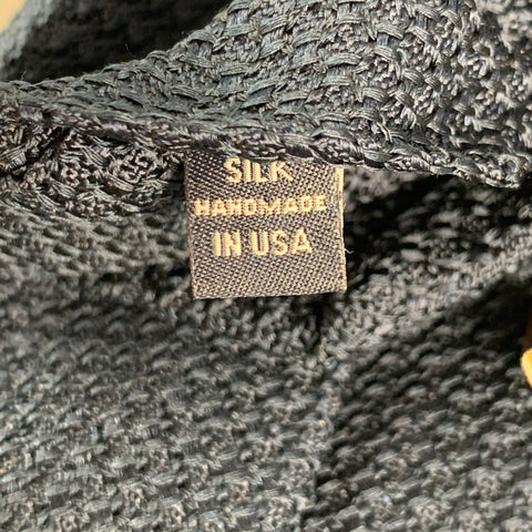 PAUL STUART Navy Knitted Silk Tie