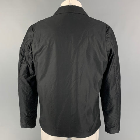 LANVIN Size M Black Cotton Zip Up Jacket
