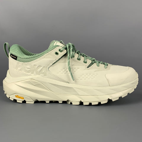 HOKA x Bodega Kaha Size 9.5 Moss Mixed Materials Lace Up Sneakers