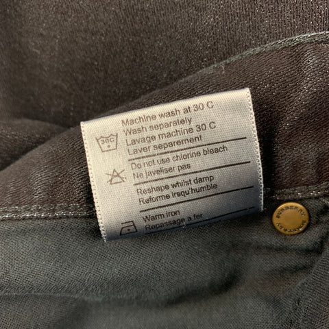 BURBERRY LONDON Size 32 Black Cotton Cropped Jeans