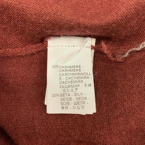 BRUNELLO CUCINELLI Size S Red Cashmere Silk Bomber Jacket