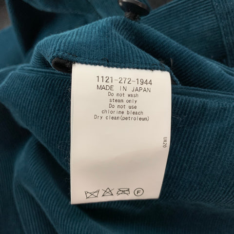 DISTRICT by UNITED ARROWS Size 28 Teal Corduroy Flat Front Casual Pants