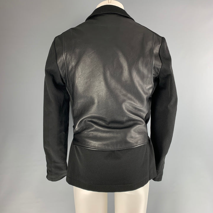 MCQ by ALEXANDER MCQUEEN Chest Size 40 Black Mixed Materials Jacket