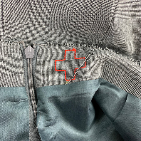 AF VANDERVORST Taille 6 Ensemble jupe en mélange d'acétate jacquard noir et argent