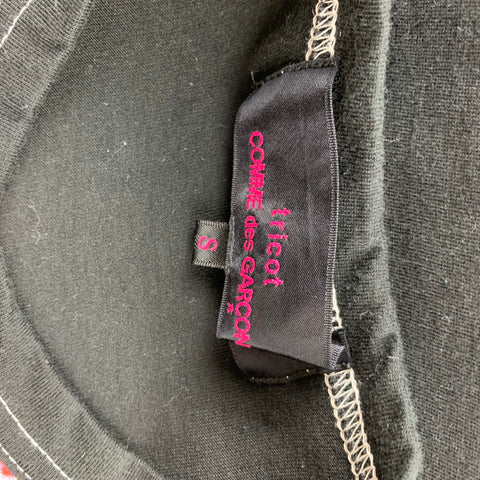 COMME des GARCONS TRICOT Taille S Cardigan boutonné en coton noir